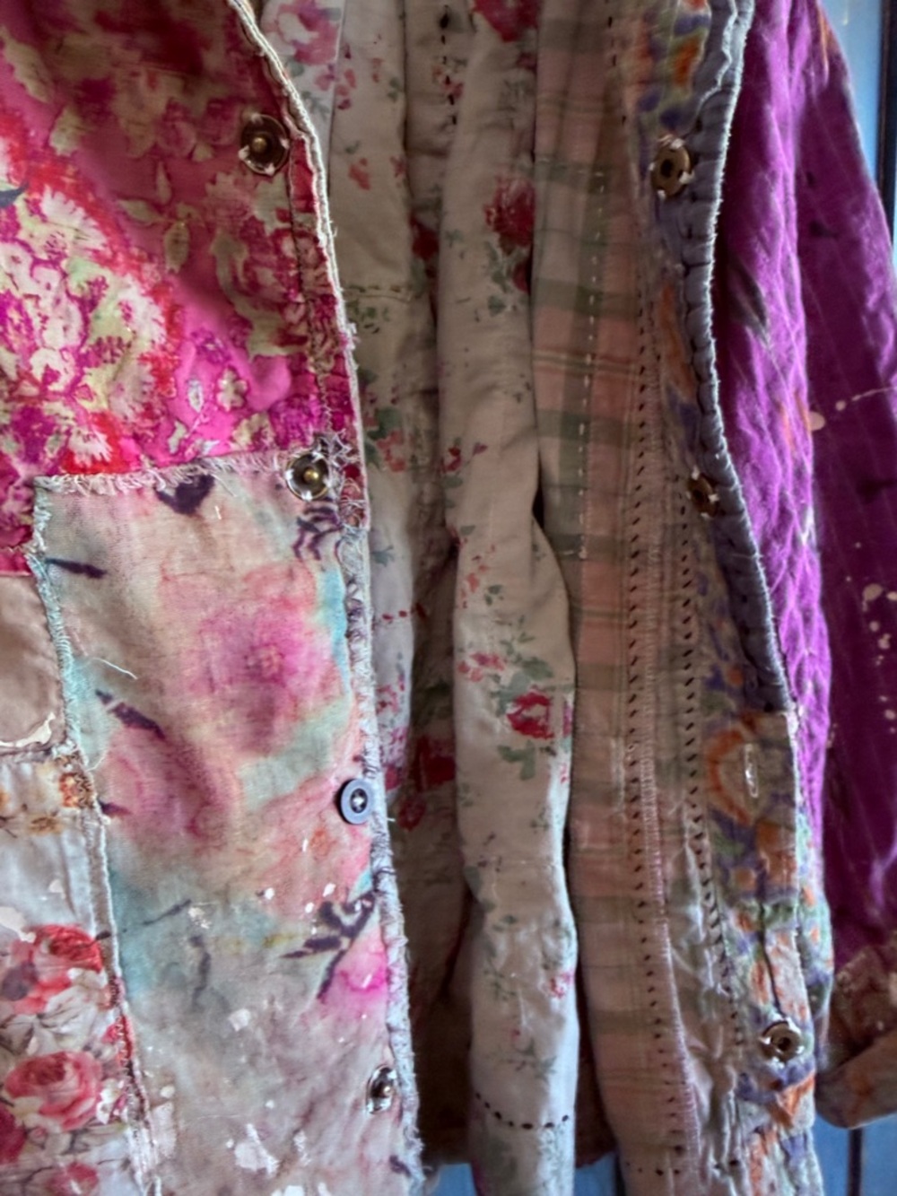 Magnolia Pearl Rare Reversible Patchwork
Baishan Overshirt Jacket Violet Gueliz - Picture 3 of 14